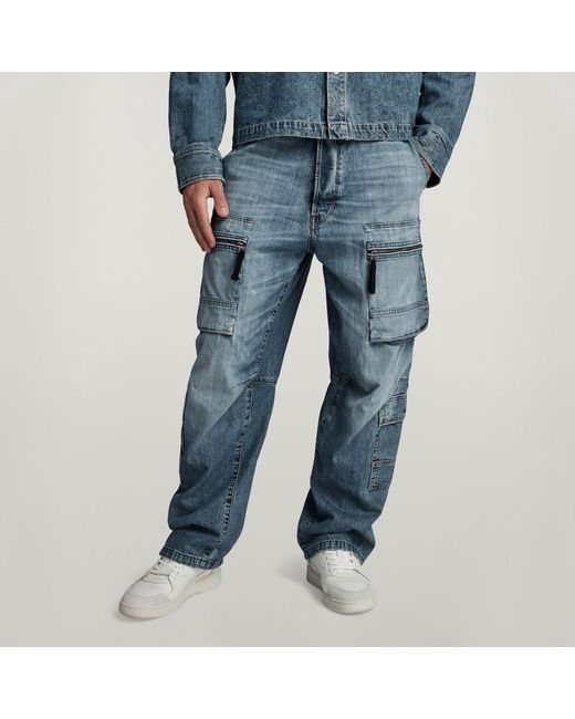 G-Star Multi Pocket Cargo Relaxed Jeans in het Blauw voor heren