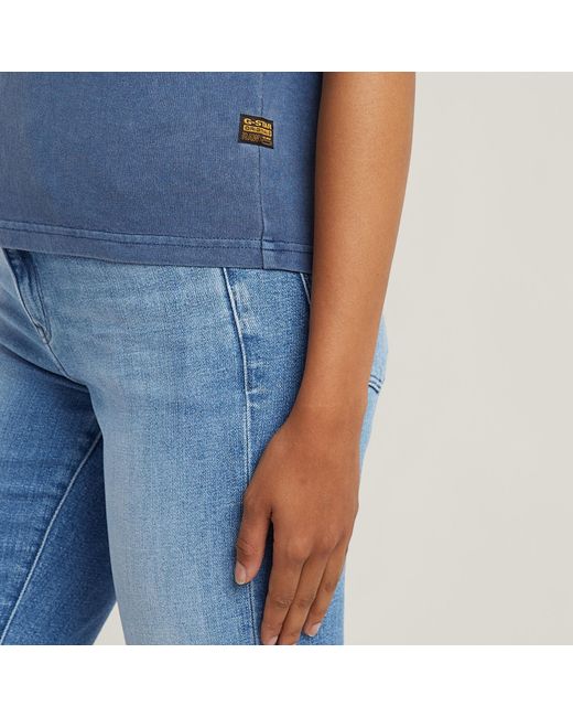 G-Star Blue Mini G-Script Logo Overdyed Top