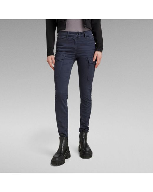 G-Star Blue Blossite G-Shape Army High Skinny Pants