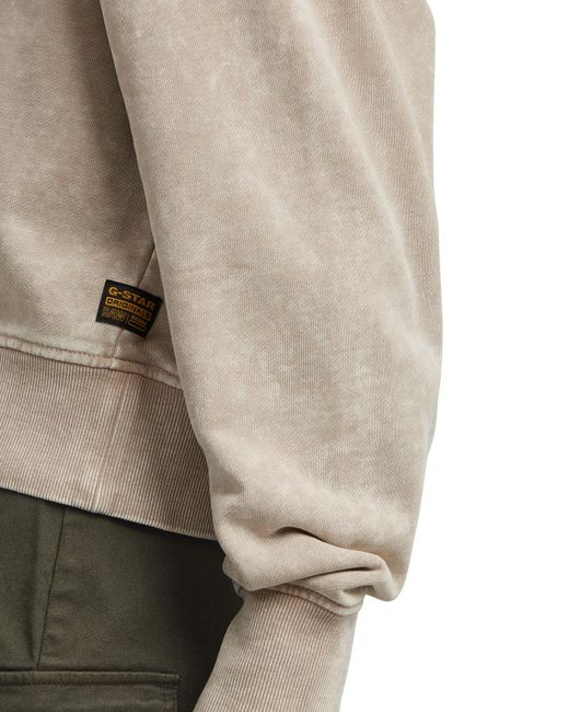 G-Star Natural Washed A Line Script Hoodie Sweater