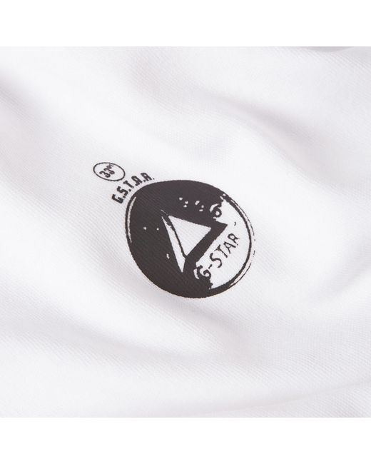 T-Shirt Trims Back Graphic G-Star pour homme en coloris White
