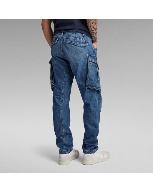 G-Star RAW Rovic Zip 3d Regular Tapered Denim Jeans in het Blue voor heren