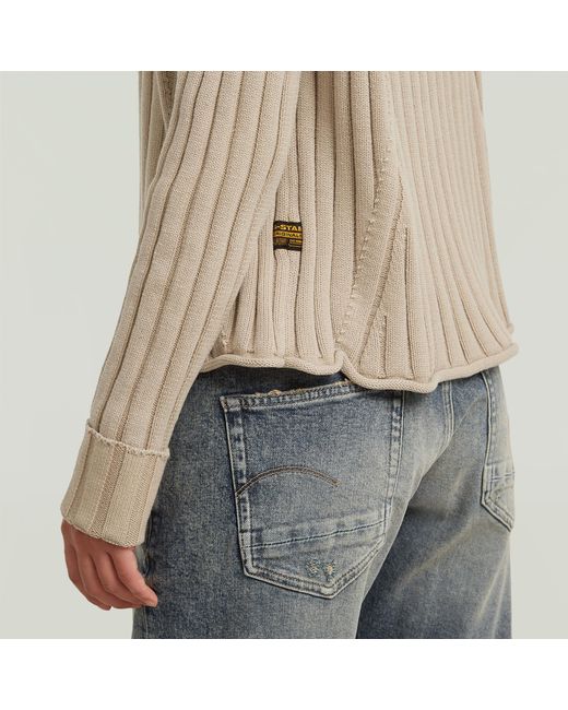 Pull Washed Loose G-Star en coloris Natural