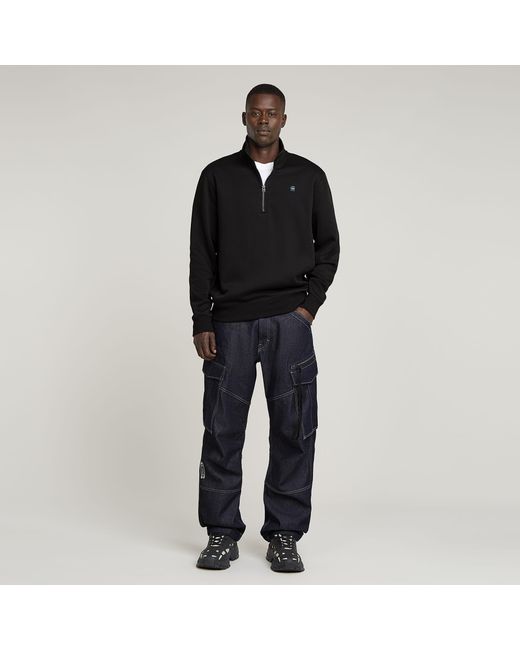 G-Star Premium Core Half Zip Sweater in het Black voor heren