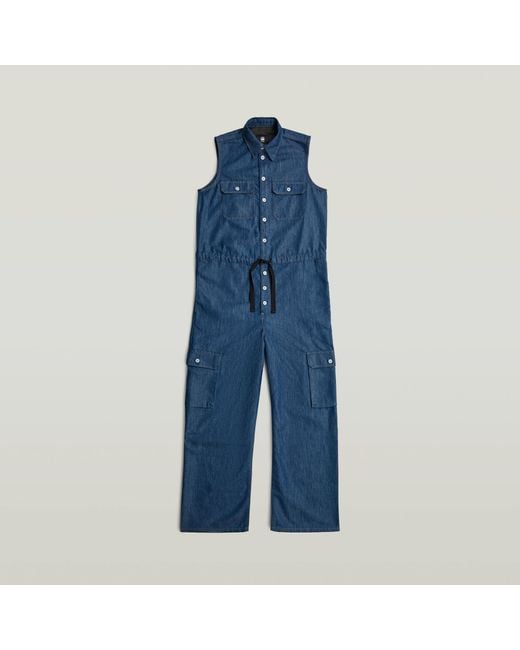 G-Star Blue Soft Utility Jumpsuit