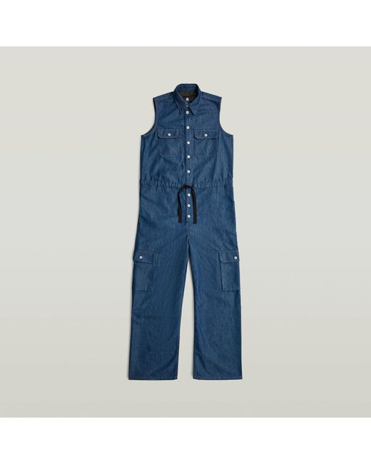 G-Star Soft Utility Jumpsuit in het Blue