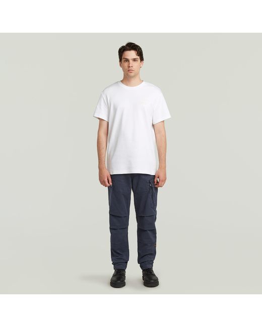 G-Star Blue Roxic Zip Straight Tapered Pants for men
