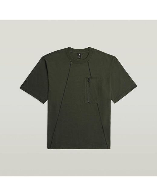 G-Star Green Pocket Boxy T-Shirt for men