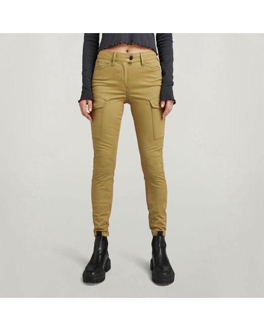 G-Star Yellow Blossite G-Shape Army High Skinny Jeans