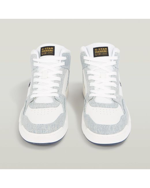 G-Star RAW Attacc Iii Mid Denim Sneakers in het White voor heren