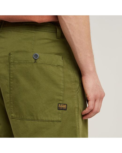 G-Star Pleated Chino Shorts in Green für Herren
