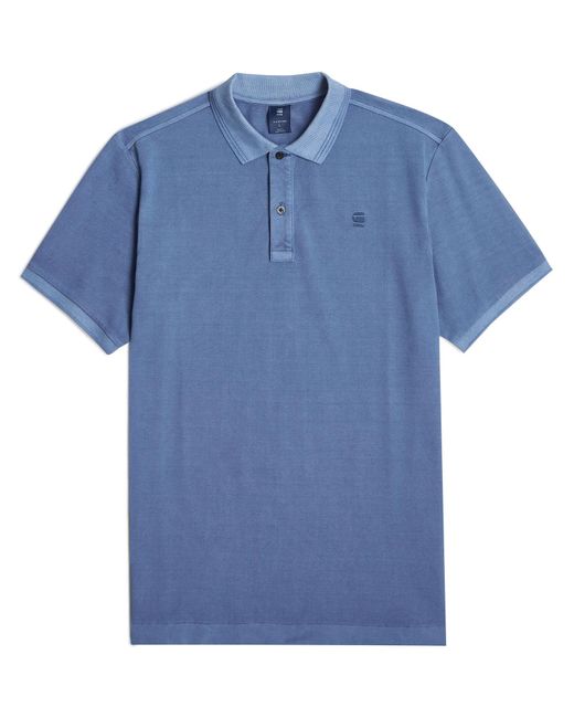 G-Star Blue Dunda Overdyed Slim Polo for men
