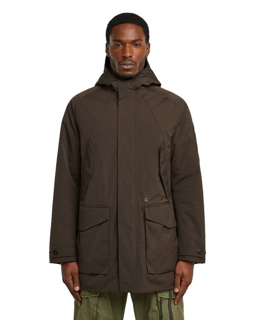G-Star Brown Multipocket Padded Parka for men