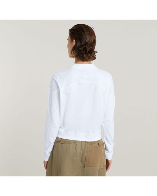 G-Star RAW White Constructed Loose Mock Top