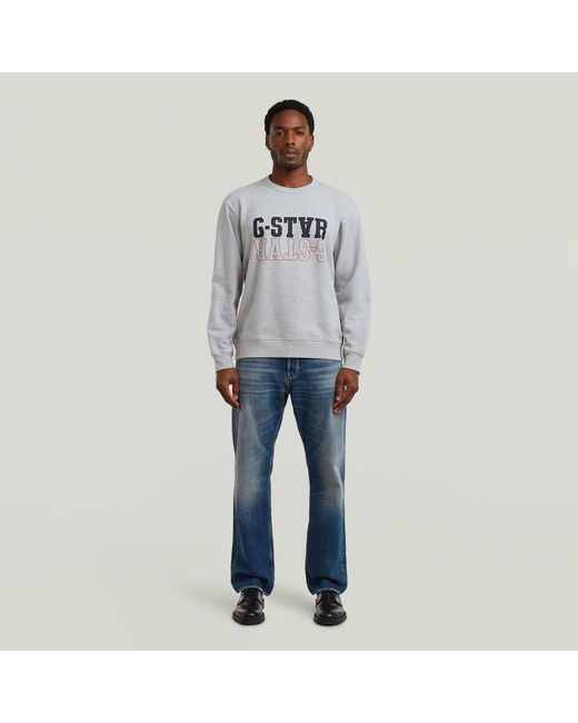 G-Star Gray Logo Sweater for men
