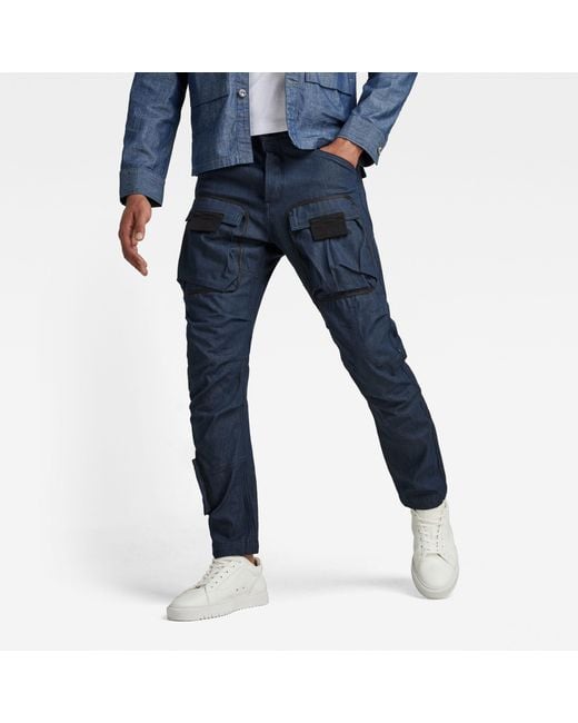 Pantalon cargo 3D PM Straight Tapered G-Star RAW pour homme en coloris Blue