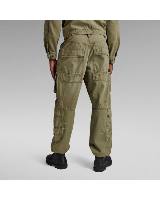 G-Star RAW Multi Pocket Cargo Relaxed Jeans in Green für Herren