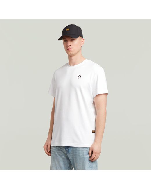 T-Shirt Trims Back Graphic G-Star pour homme en coloris White