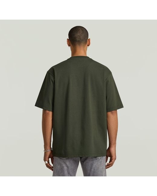 G-Star Green Pocket Boxy T-Shirt for men