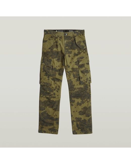 G-Star Green R-3N Regular Straight Cargo Pants for men