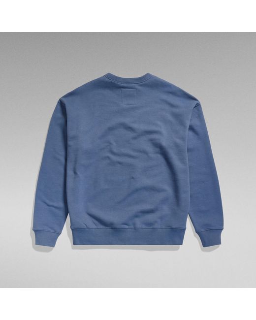 G-Star RAW Essential Unisex Loose Sweater in het Blue