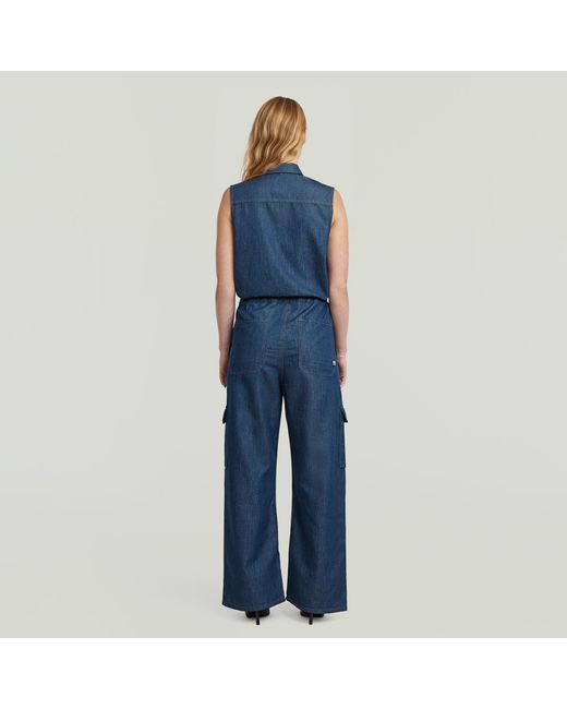 G-Star Soft Utility Jumpsuit in het Blue