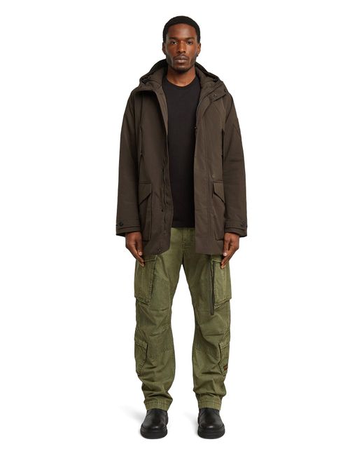 G-Star Brown Multipocket Padded Parka for men