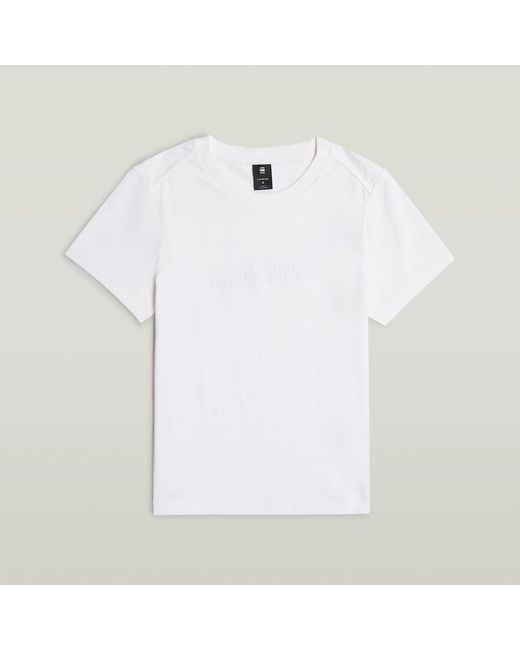 G-Star White Embro Logo T-Shirt