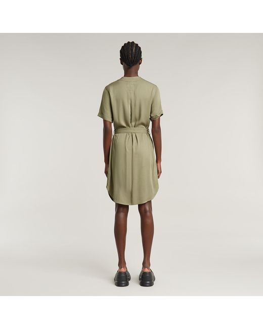 G-Star Green Belted Dress