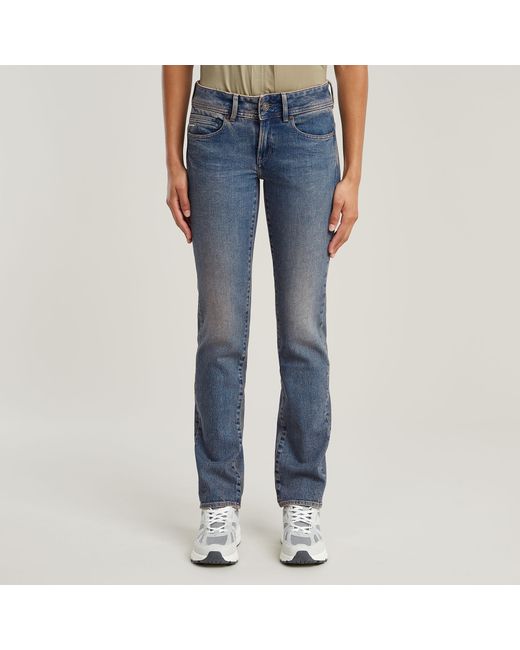 G-Star Midge Slim Straight Jeans in het Blue