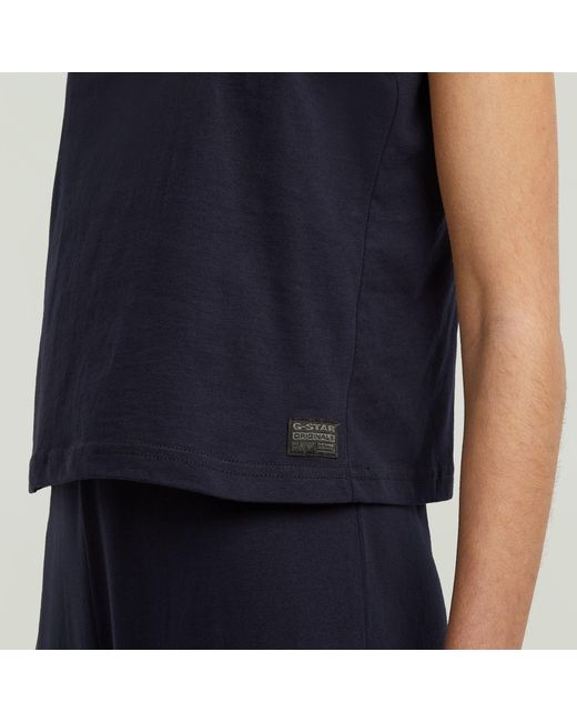 G-Star Blue Spaghetti Strap Loose Jumpsuit