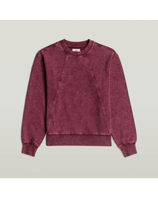 G-Star Washed A-Line Script Sweater in het Red