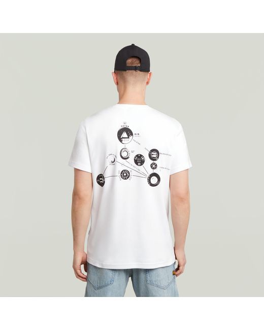 T-Shirt Trims Back Graphic G-Star pour homme en coloris White