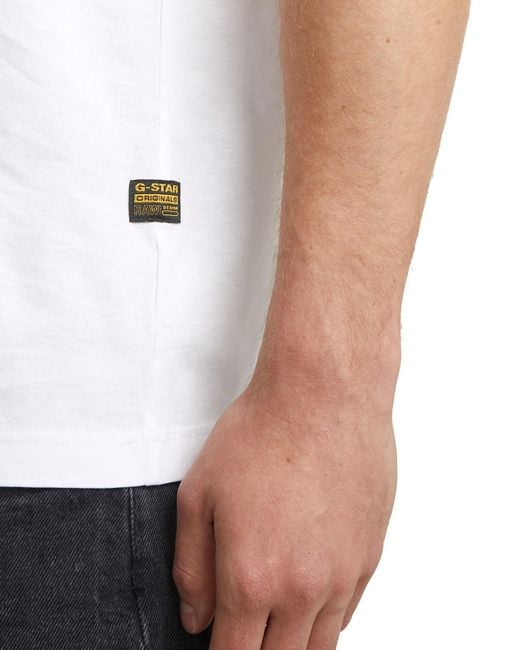 G-Star White Studio Ams T-Shirt for men
