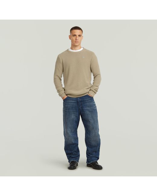 Pull Garment Dyed Structure G-Star pour homme en coloris Natural