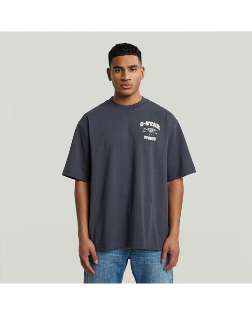 G-Star Men's Blue Running Dog Boxy T-Shirt