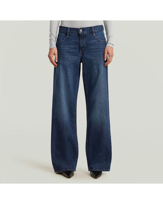 G-Star Blue Judee Low Waist Loose Jeans Worn