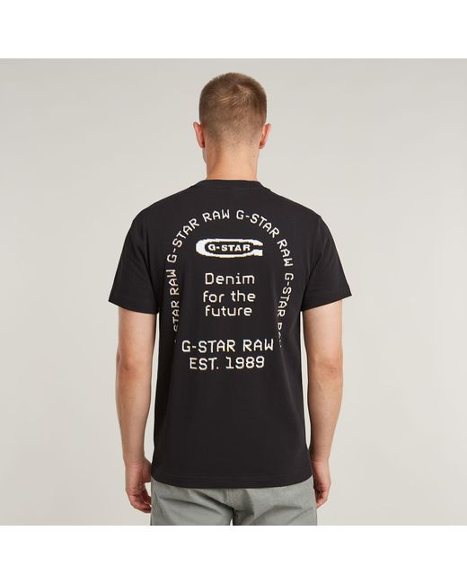 G-Star Black Back Graphic Arch T-Shirt for men