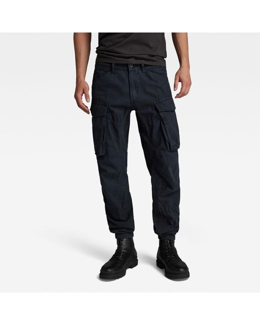 Pantalon Cargo 3D Regular Tapered Cuffed G-Star RAW pour homme en coloris Black