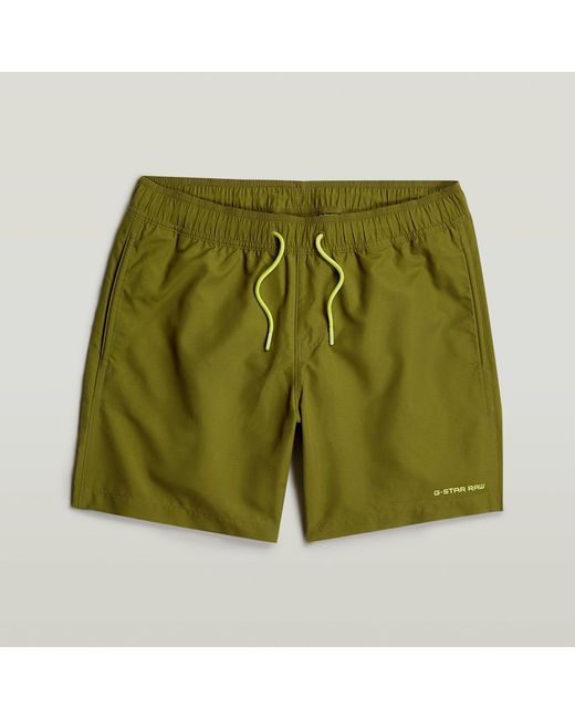 G-Star Dirik Solid Zwemshort in het Green voor heren