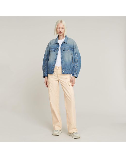 G-Star Judee Low Waist Cargobroek in het Natural
