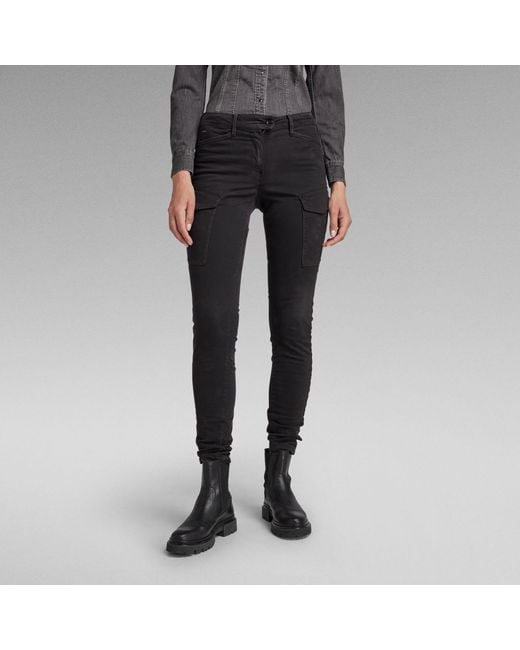 G-Star Black Blossite G-Shape Army High Skinny Pants