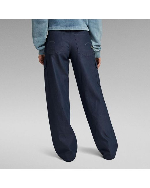 G-Star RAW Judee Cargo Low Waist Loose Jeans in het Blue voor heren