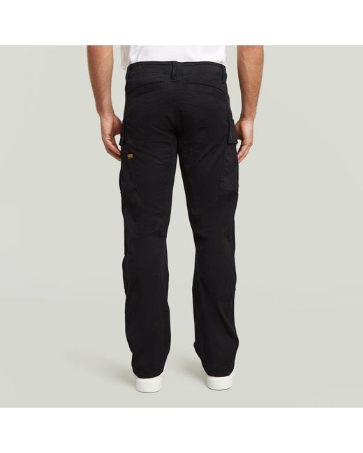 G-Star Black 3D Regular Straight Cargo Pants for men