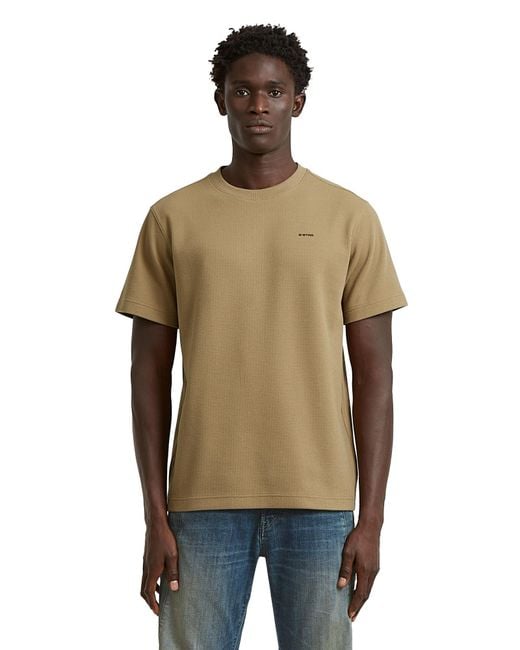 G-Star Waffle True Regular T-Shirt in Green for Men | Lyst Canada