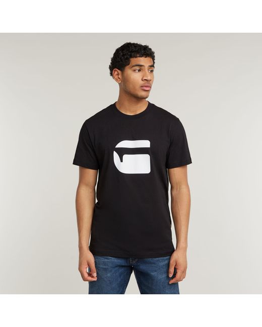 G-Star RAW Burger Logo T-Shirt in Black für Herren
