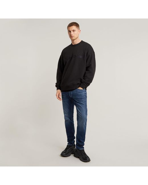 G-Star Chenille G-Script Loose Sweatshirt in Black für Herren