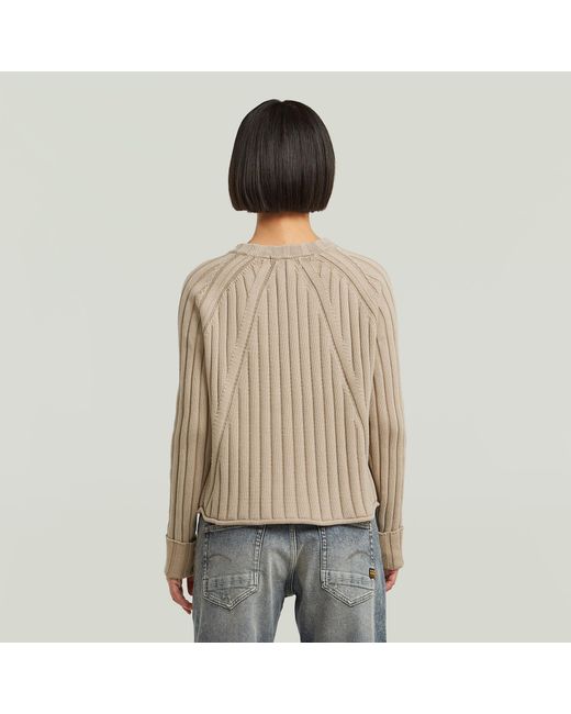 Pull Washed Loose G-Star en coloris Natural