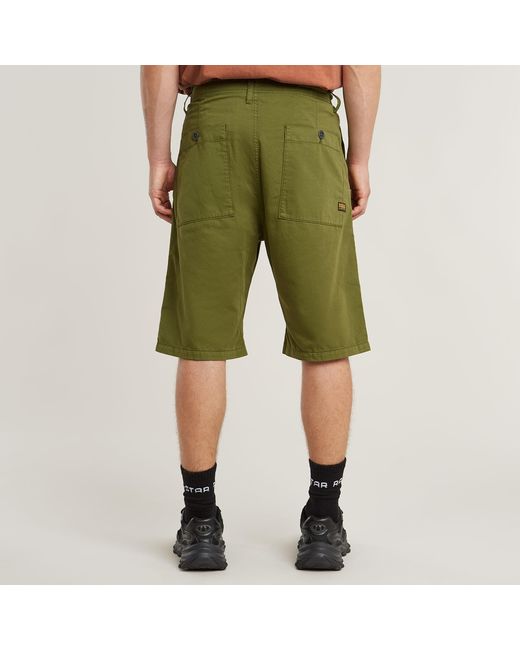 G-Star Pleated Chino Shorts in Green für Herren