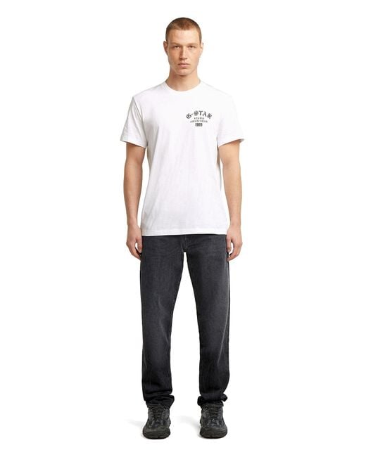 G-Star White Studio Ams T-Shirt for men
